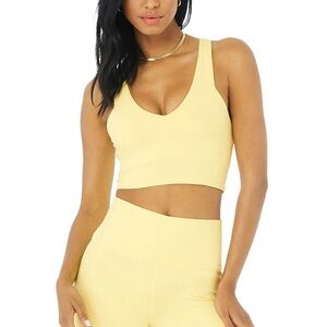 Alo Yoga “Airbrush Real Bra Tank” buttercup like new